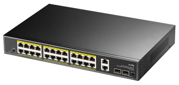Cudy GS1026PS2 3.0 gigabitni PoE+ svič, 24 PoE porta, 2 SFP slota