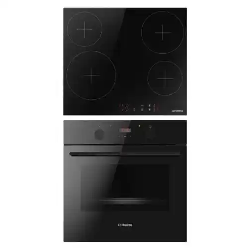 Hansa FCCS68309 ugradni set rerne 65 l i staklokeramičke ploče, crni