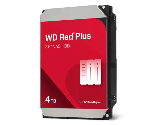 Western Digital WD Red Plus WD40EFZZ NAS HDD 4 TB, 3,5", SATA, 128 MB