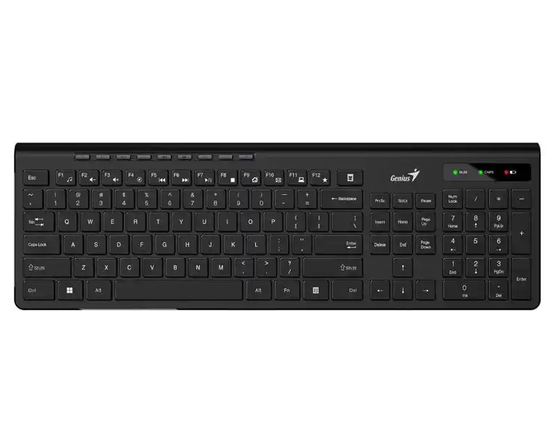 Genius SlimStar 7230 US crna bežična tastatura sa numeričkim blokom
