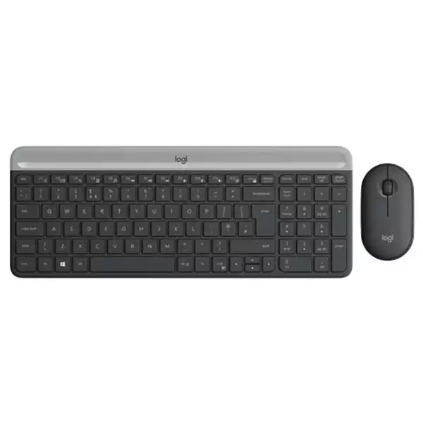 Logitech MK470 Slim YU bežični komplet tastature i miša, grafitni
