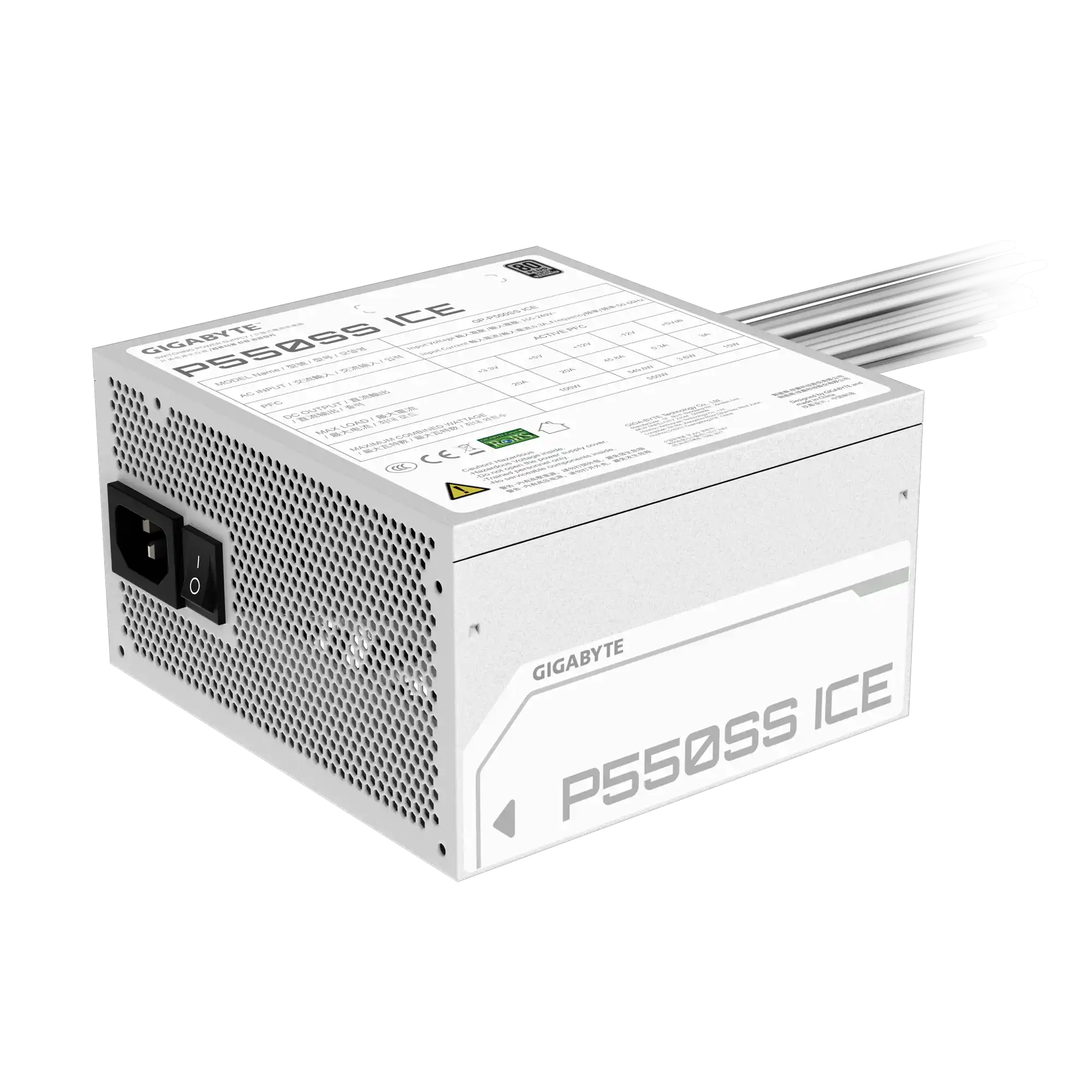 Gigabyte GP-P550SS Ice Silver ATX napajanje 550 W, 80 PLUS Silver