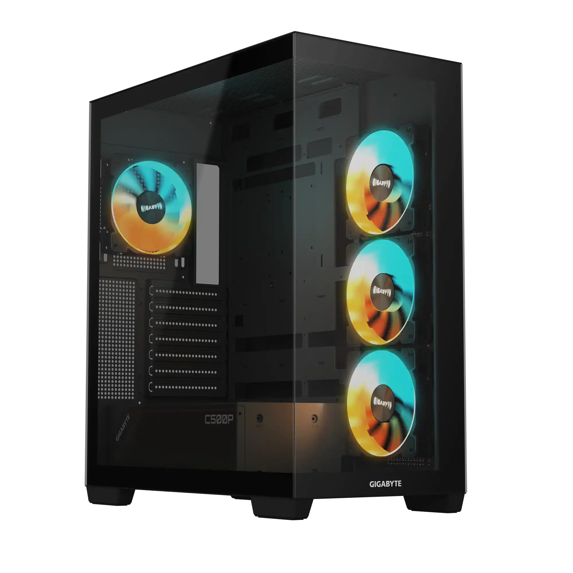 Gigabyte C500 Panoramic Stealth GB-C500P ST Midi Tower kućište, 4 × 120 mm ARGB