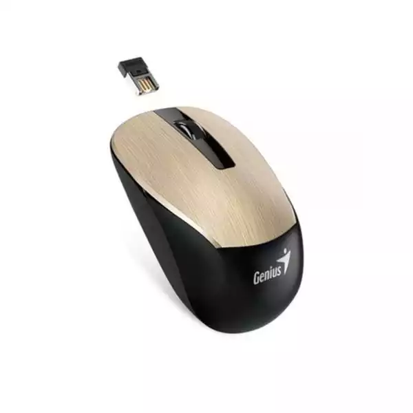 Genius NX-7015 BlueEye bežični optički miš, 1600 DPI, crno-zlatni