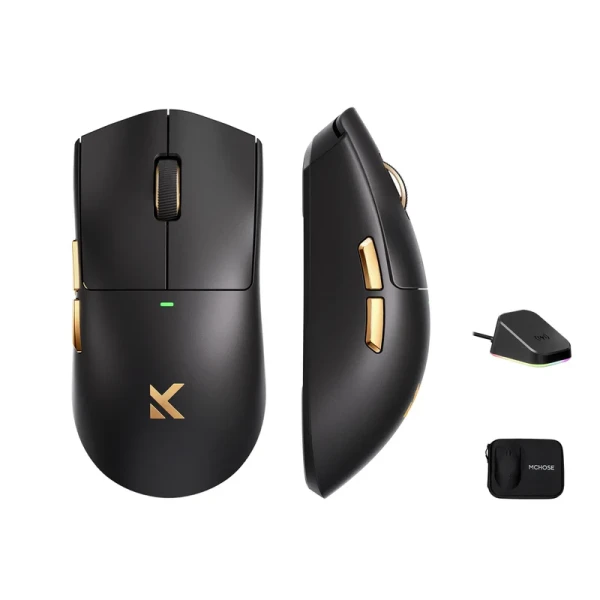 MCHOSE K7 Ultra bežični gejming miš, PAW3950, 8 kHz, crni