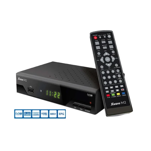Xwave M2 DVB-T2 Full HD digitalni prijemnik, HDMI, SCART, USB