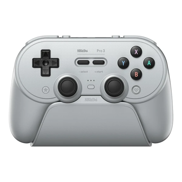8BitDo Pro 3 bežični gamepad, sivi, sa punjačkom stanicom