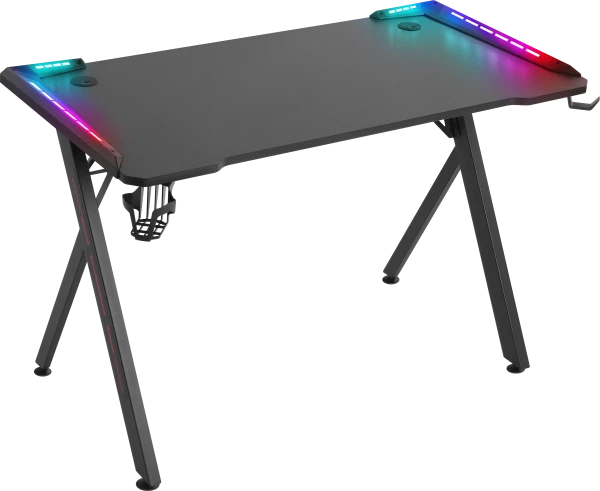 Defender Extreme RGB gaming sto, 110 × 60 cm, crni