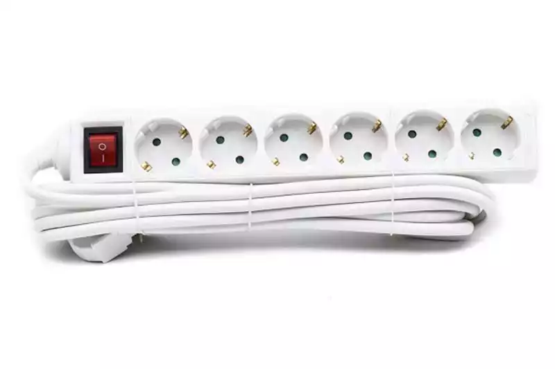 Kettz KT-PK06P-5M produžni kabl, 6 šuko utičnica, 5 m, 3500 W