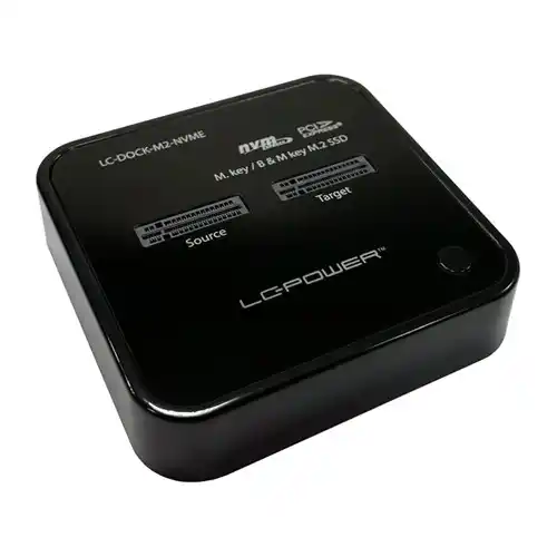LC Power LC-DOCK-M2-NVME docking stanica za 2× NVMe M.2, USB-C 10 Gb/s