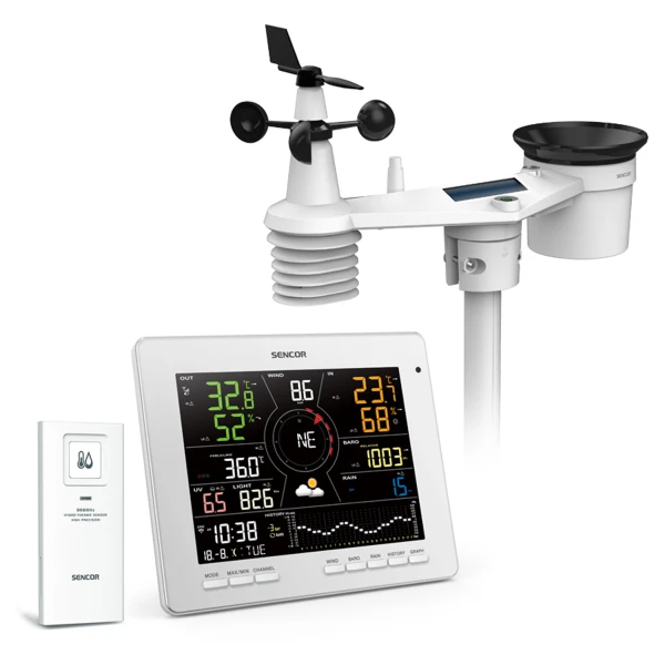 Sencor SWS 16600 Wi-Fi profesionalna vremenska stanica, 7-u-1 senzor
