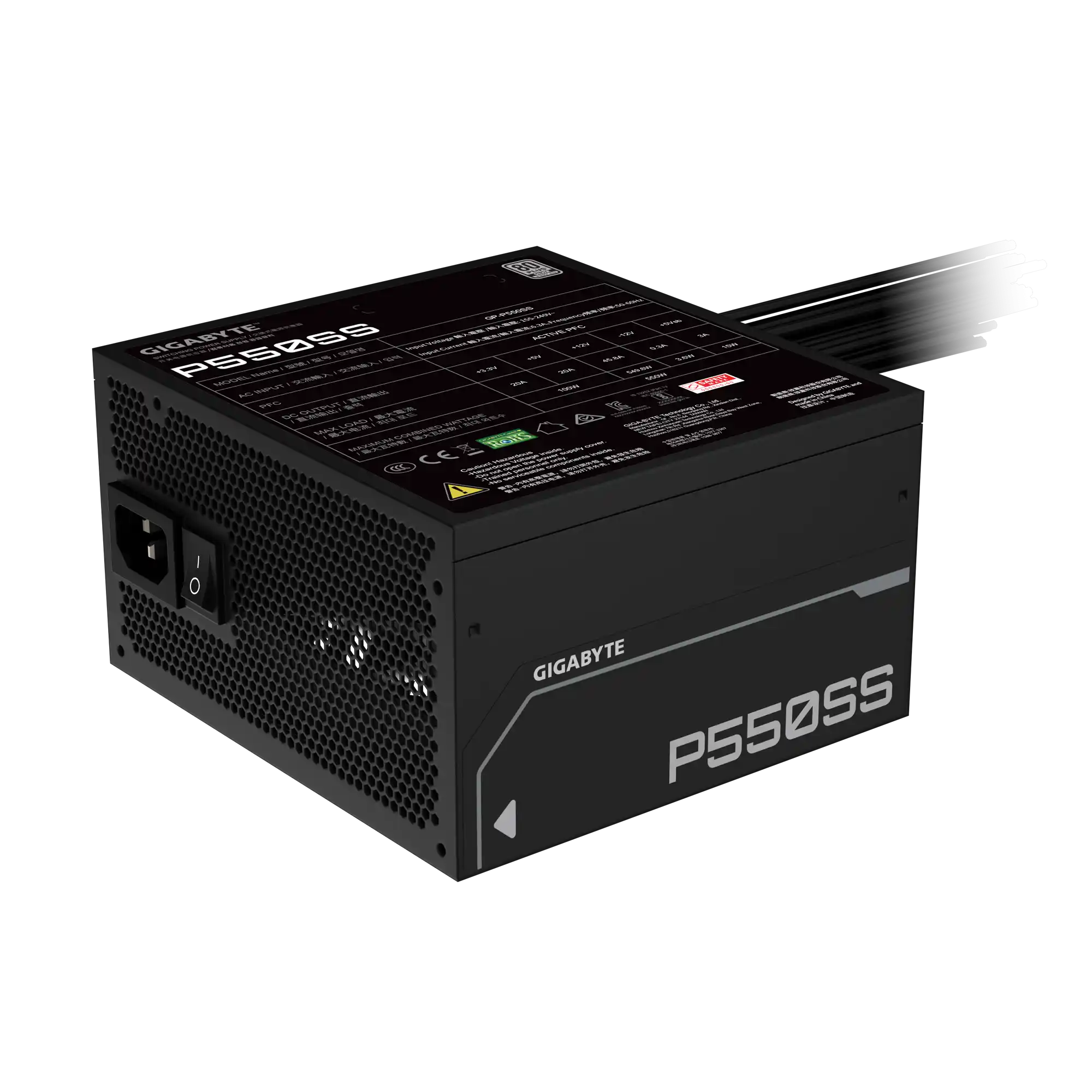 Gigabyte GP-P550SS ATX napajanje 550 W, 80 Plus Silver, ATX 3.0