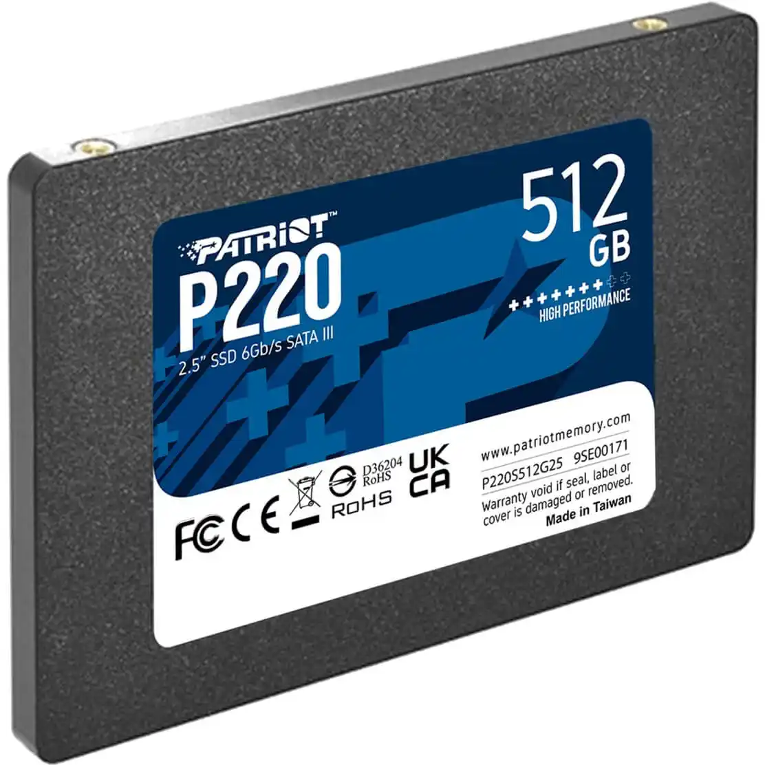 Patriot P220 512 GB 2,5-inčni SATA III SSD, 550/500 MB/s