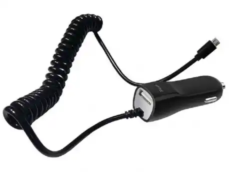 Xwave C21 auto punjač sa integrisanim spiralnim kablom