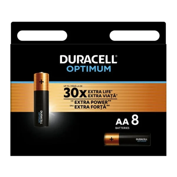 Duracell Optimum AA baterije, pakovanje 8 komada