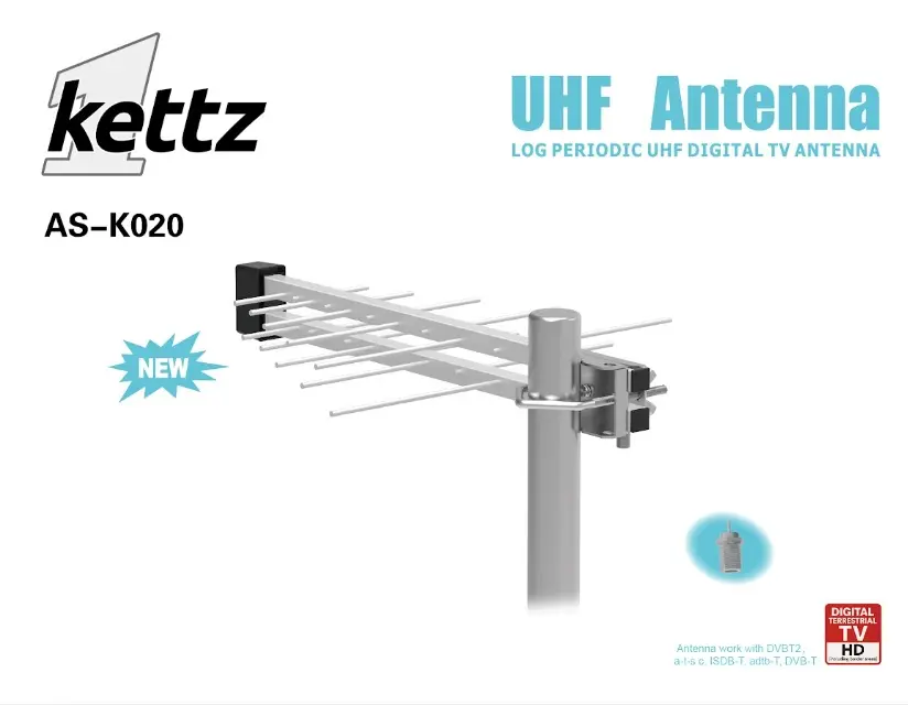 Kettz AS-K020 spoljašnja TV/FM/T2 antena sa RF konektorom