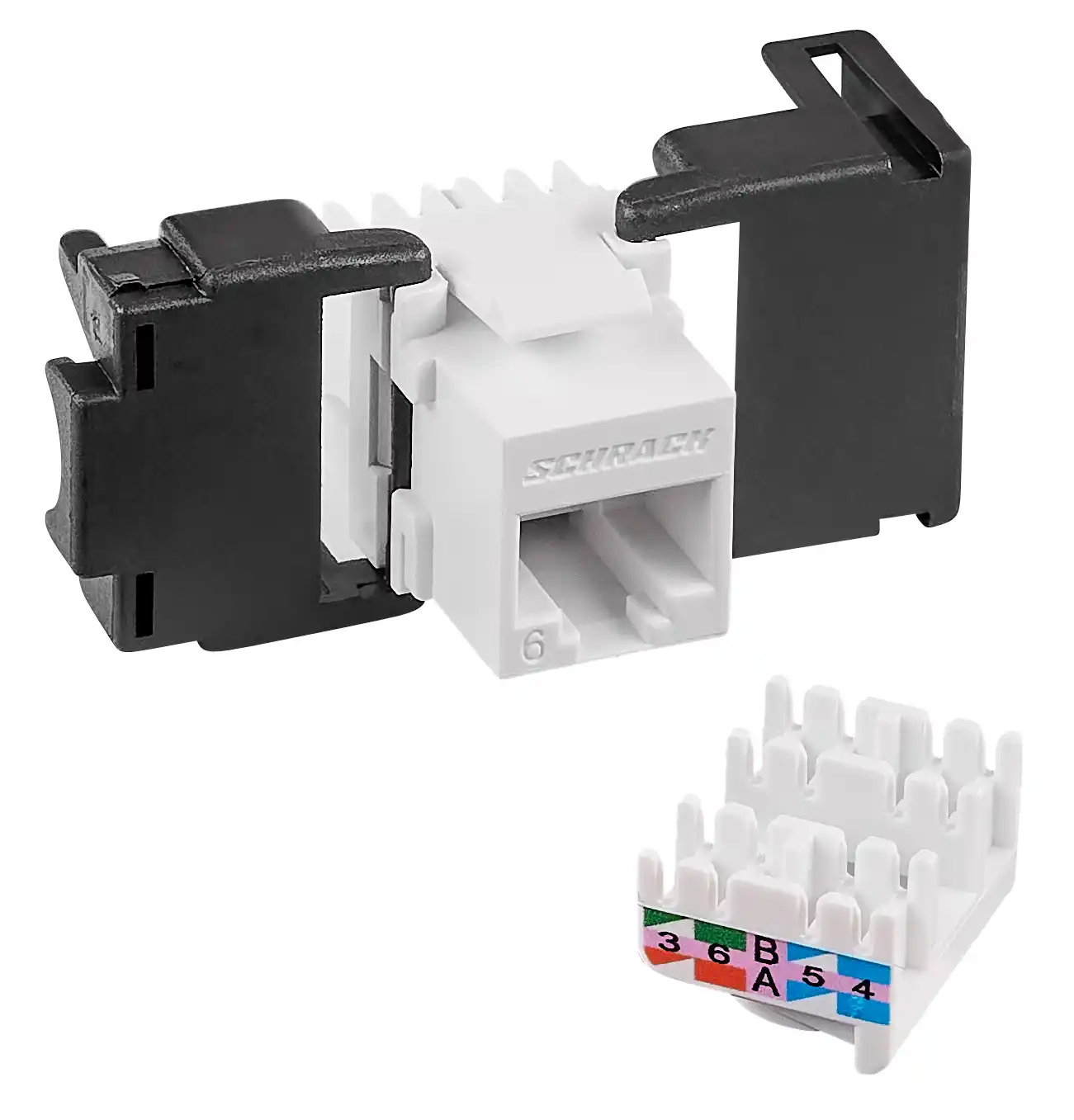 Schrack HSEMRJ6UWS RJ-45 Cat 6 UTP modul