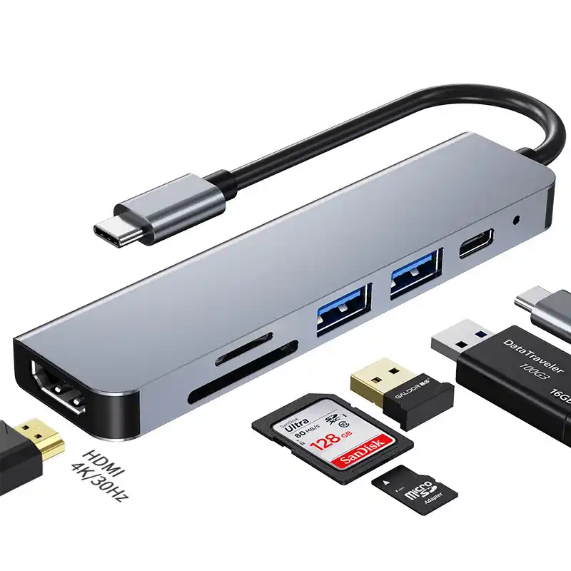 Kettz KT-601G USB-C 6-u-1 adapter sa 4K HDMI