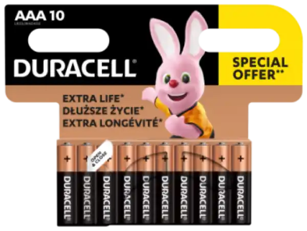 Duracell Basic AAA alkalne baterije, 10 komada