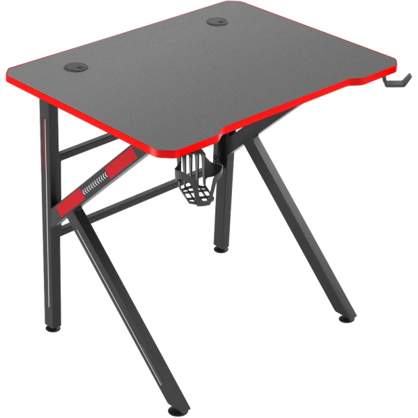 Defender Assassin gaming sto 75×80 cm, ploča 15 mm, crno-crveni