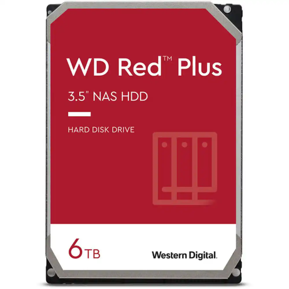 Western Digital Red Plus WD60EFPX SATA III HDD, 6 TB