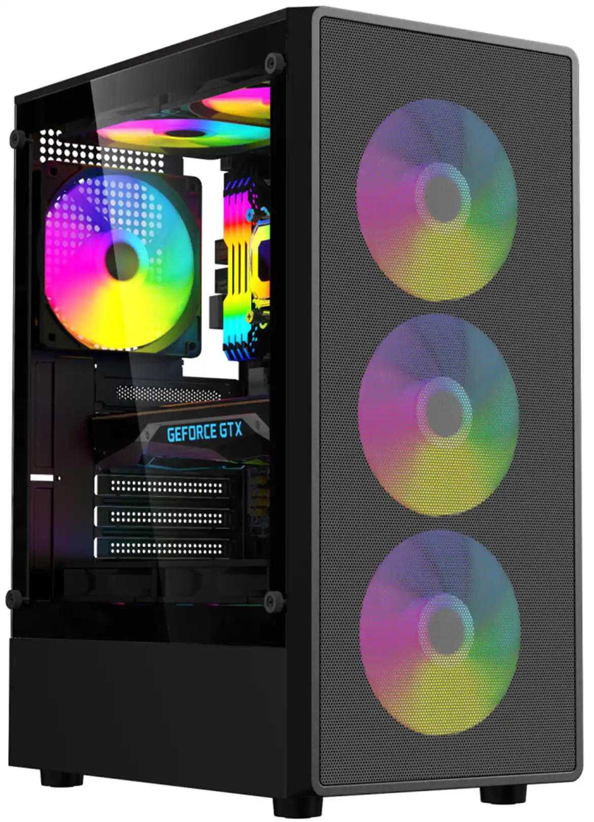 Zeus F07 Midi Tower PC kućište sa 600 W napajanjem i 4 ARGB ventilatora