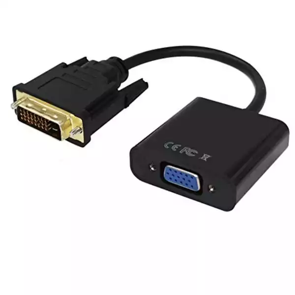 Linkom DVI-D 24+1 muški na VGA 15-pin ženski adapter-konverter, crveni