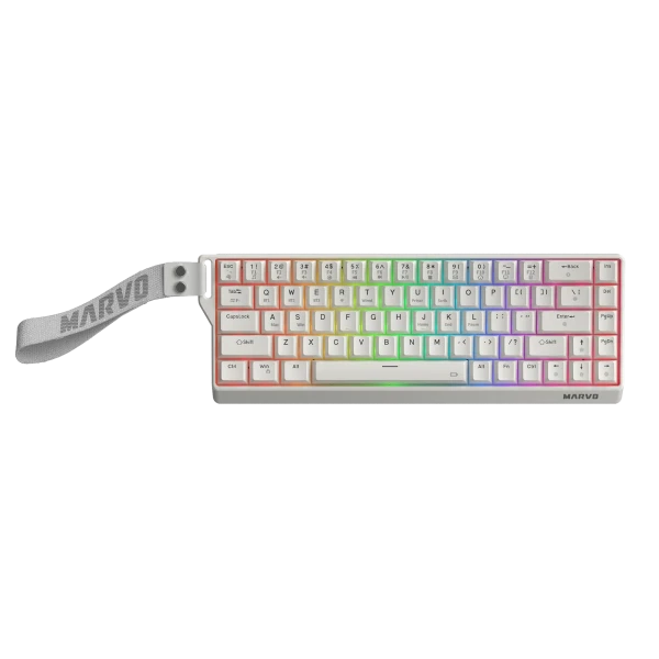 Marvo Saber KG965W WH bežična mehanička tastatura, Outemu Red, 2,4 GHz/BT 5.3/USB