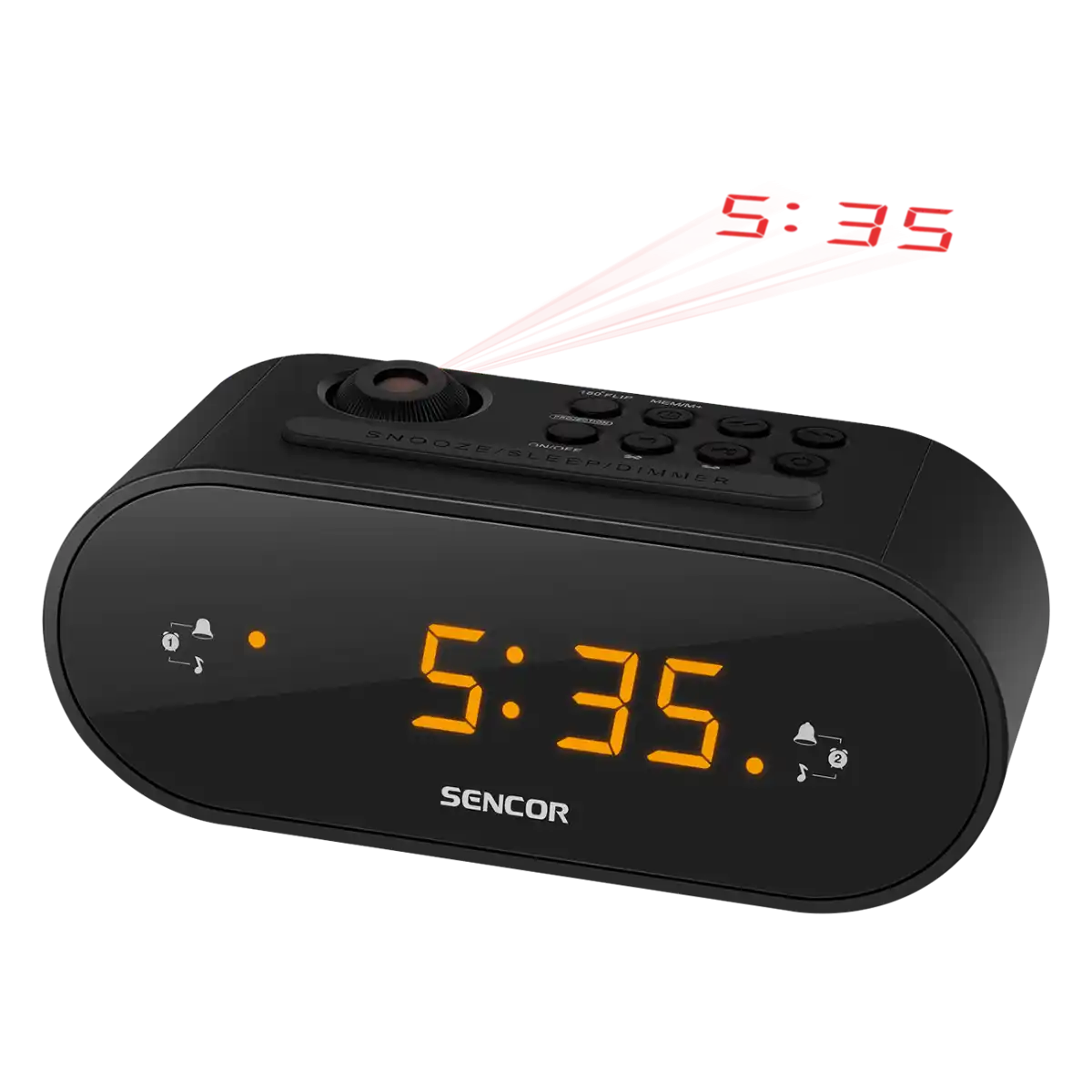 Sencor SRC 3100 B FM radio alarm sa projektorom i 2 alarma