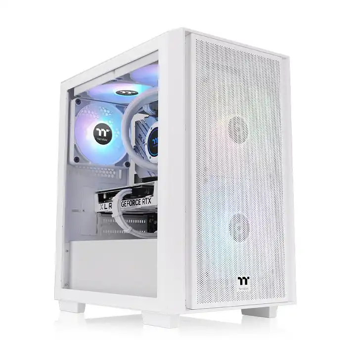 Thermaltake Versa H16 Snow Mini Tower kućište, 3 ARGB ventilatora, kaljeno staklo