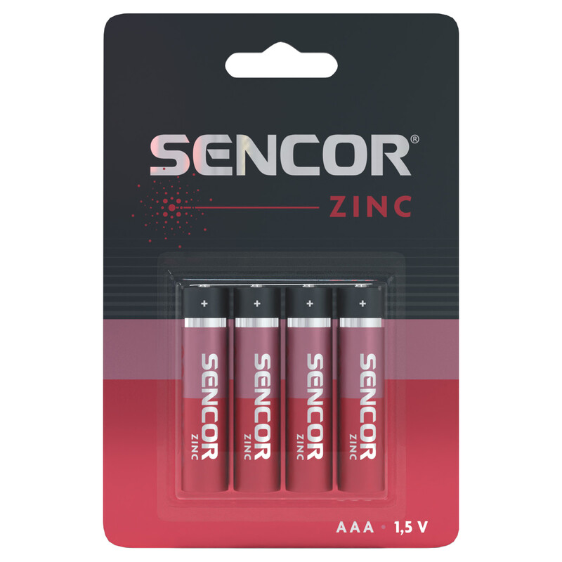 Sencor R03 AAA cink-karbon baterije, 4 komada
