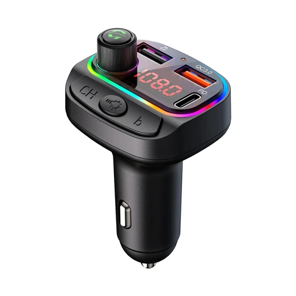 Kettz Paya FM transmiter i auto punjač, Bluetooth, QC3.1, USB-C