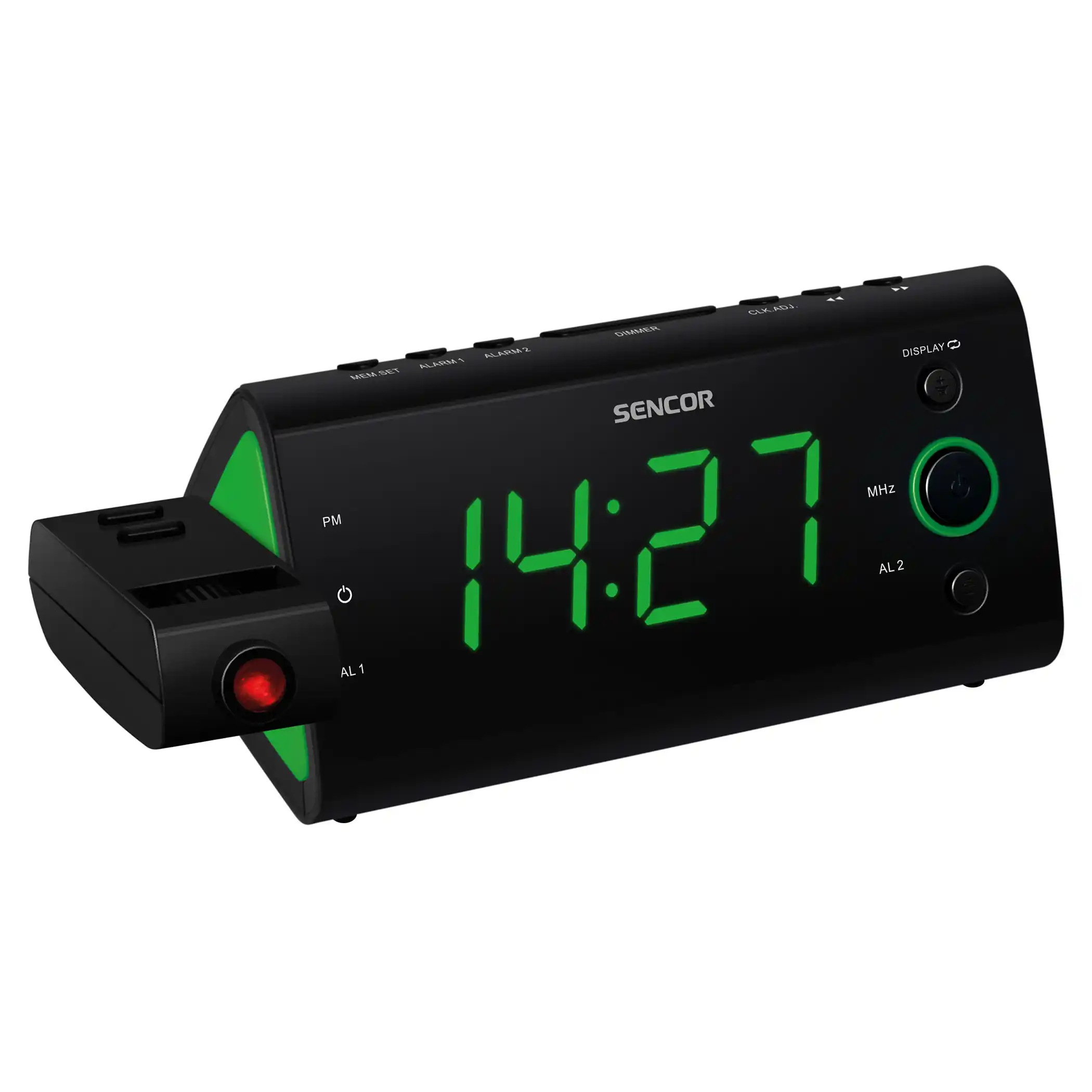 Sencor SRC 330 GN digitalni sat sa alarmom, zeleni