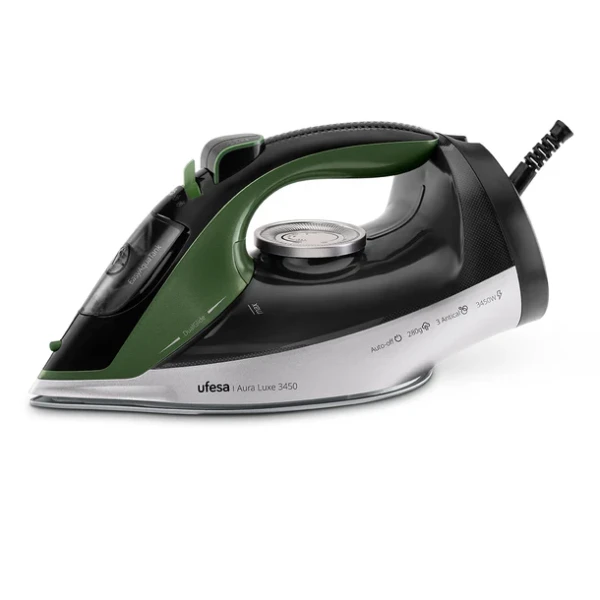 Ufesa Aura Luxe parna pegla 3450 W, crno-zelena