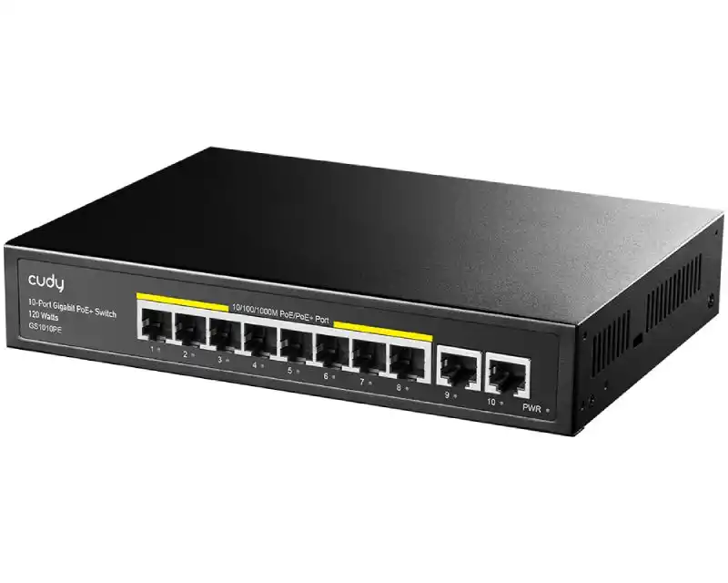 Cudy GS1010PE 10-portni Gigabit PoE+ svič 120 W