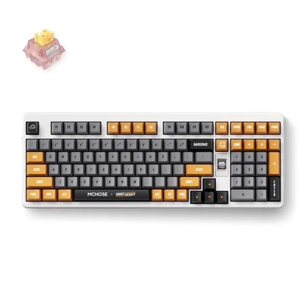 MCHOSE UT98 Retro Therapy gaming tastatura, Silent Peach V3 Switch