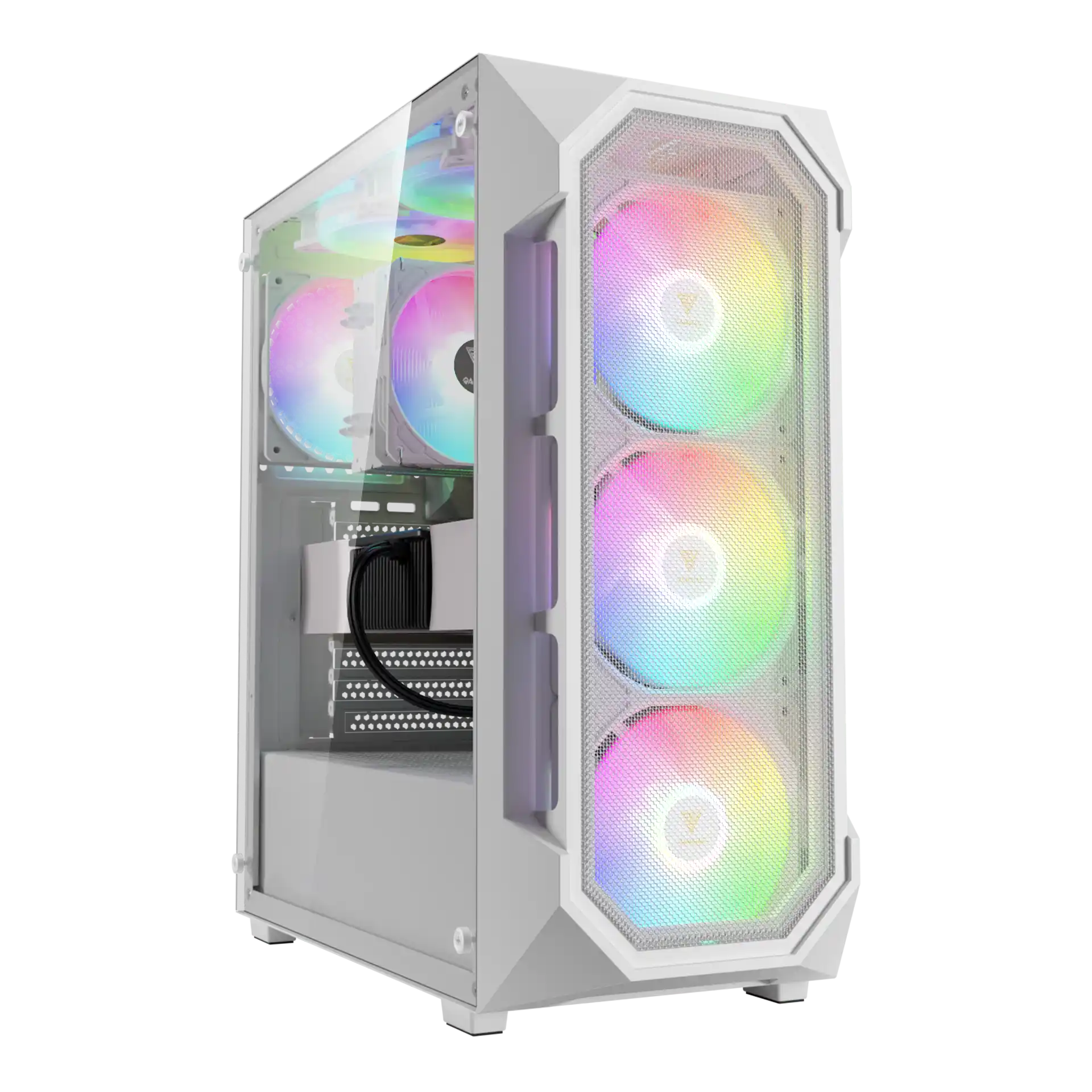 Gamdias Aura GC1 Elite ARGB Midi Tower kućište, belo