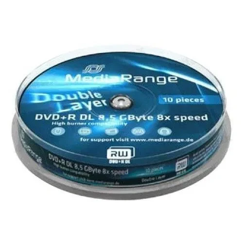 MediaRange MR466 DVD+R DL 8,5 GB, 8x, 10 komada