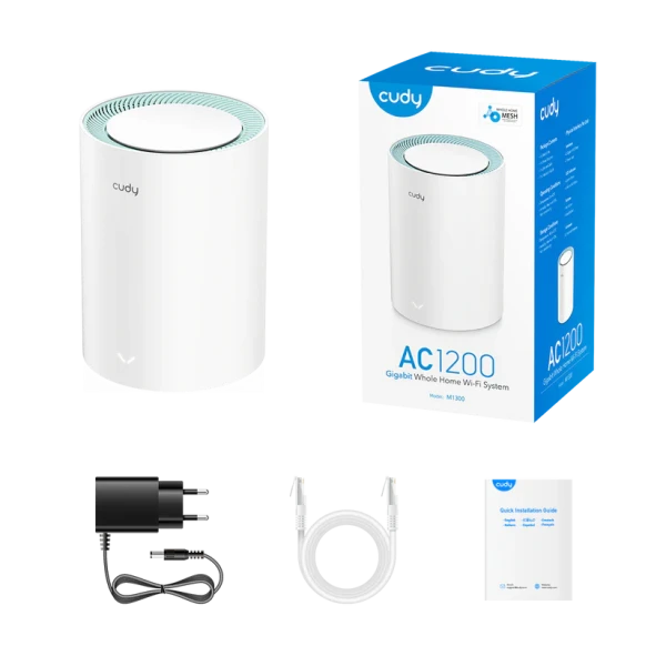Cudy M1300 AC1200 Whole Home Wi‑Fi Mesh sistem, 2-pack