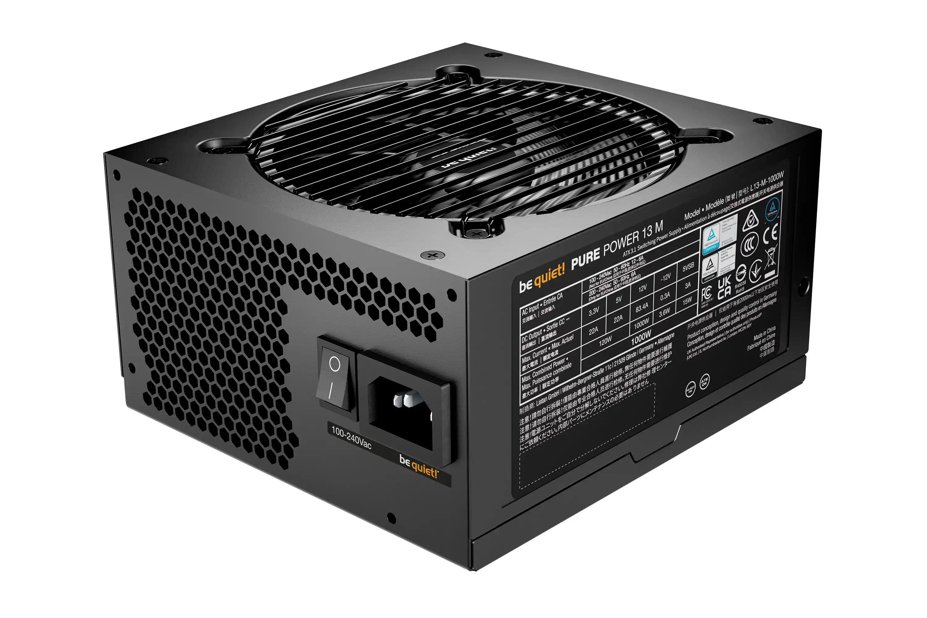 be quiet! Pure Power 13 M 1000 W Gold modularno napajanje