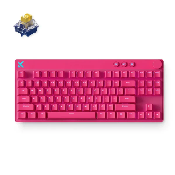 MCHOSE Mix 87 Hall Effect gaming tastatura, rose red