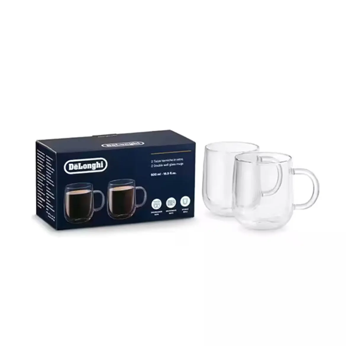 DeLonghi DLSC327 set dvostrukih šolja za kafu 2 × 500 ml