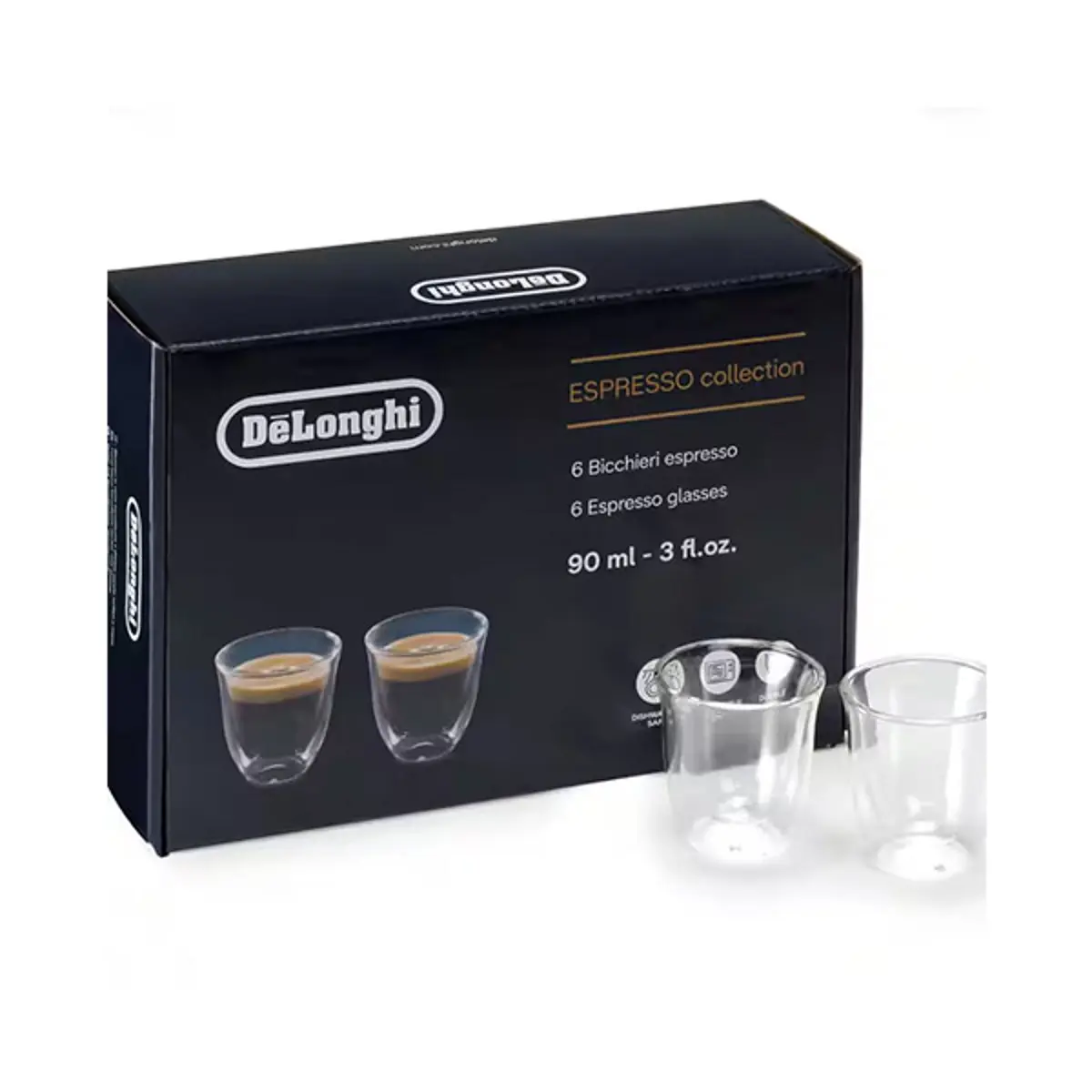 De’Longhi DLSC300 set od 6 espresso čaša sa dvostrukim zidom 90 ml