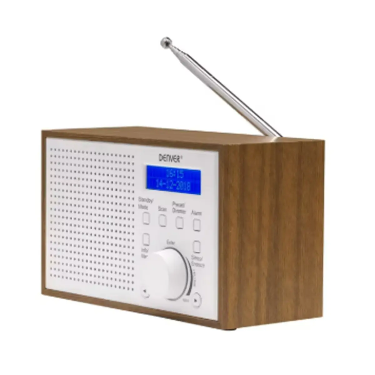 Denver DAB-46 beli DAB+ i FM radio sa alarmom