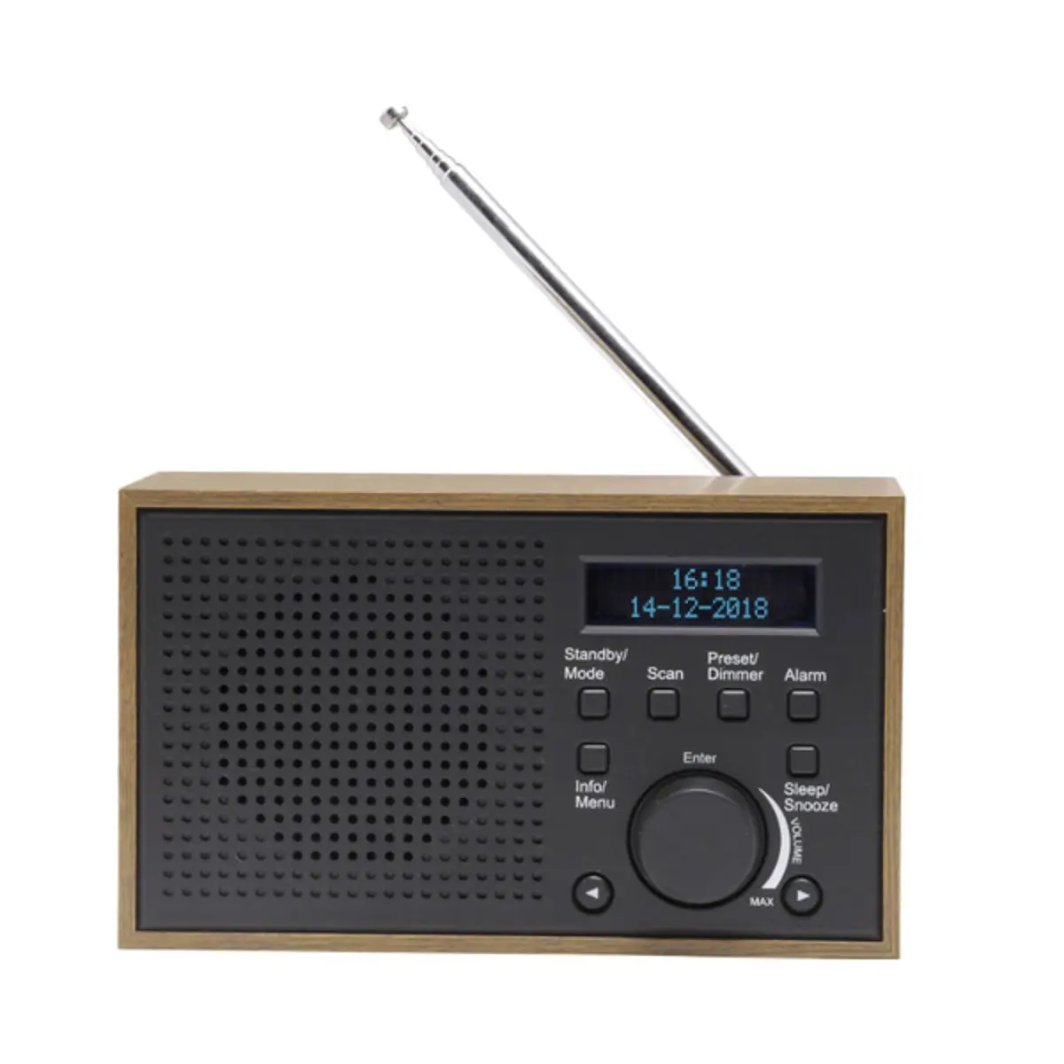 Denver DAB-46DGR prenosni DAB+ i FM radio sa alarmom, tamnosivi