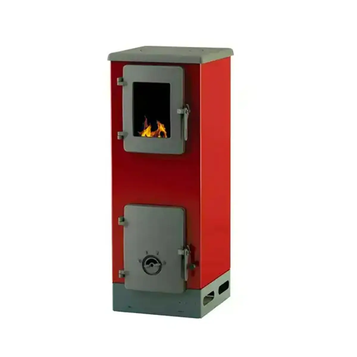 Alfa Plam Vulkan S Eco peć na čvrsto gorivo, 4 kW, crvena