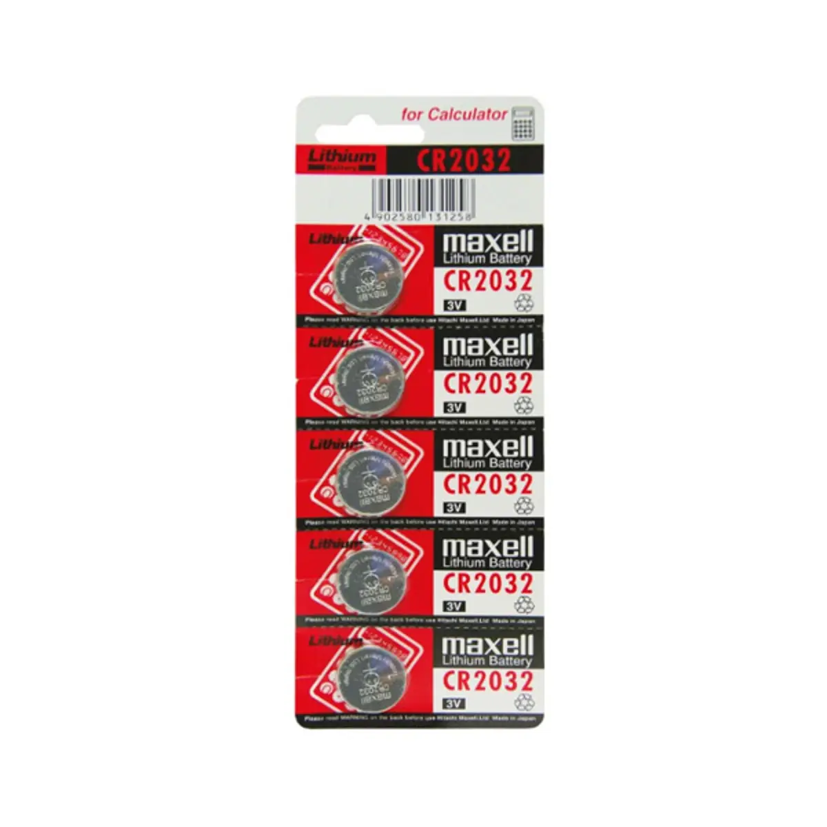 Maxell CR2032 litijumske dugmaste baterije 3 V, blister 5 komada