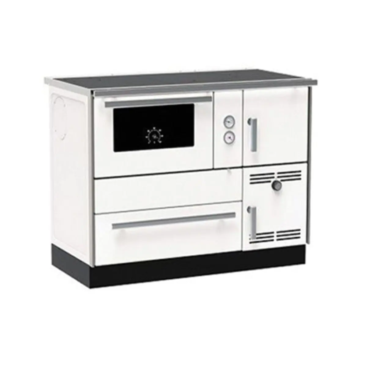 Etažni šporet Alfa Plam Term 35 ECO, levi, beli, 32 kW