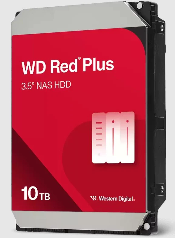 WD Red Plus WD100EFGX NAS hard disk, 10 TB