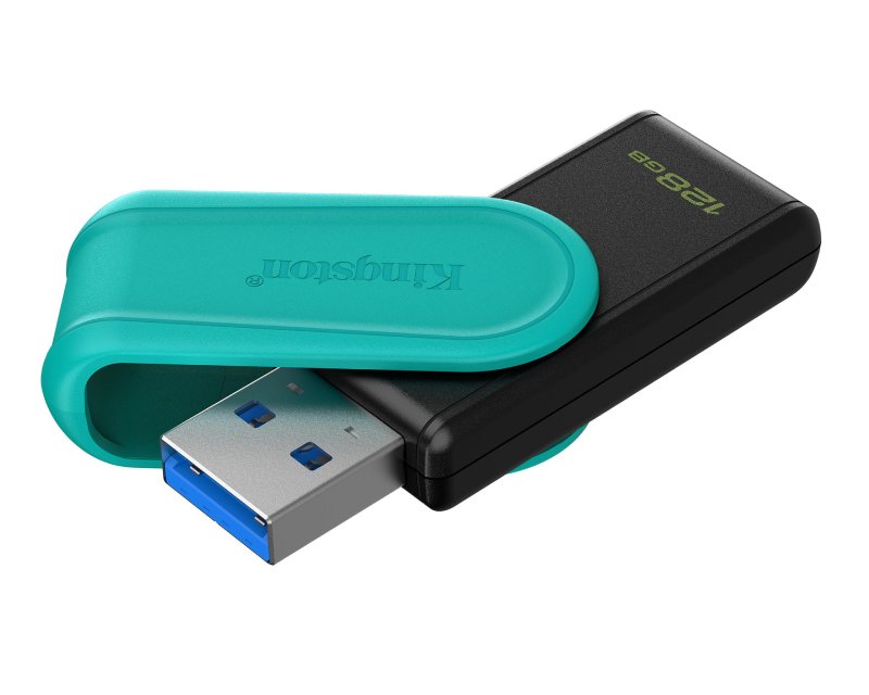 Kingston DataTraveler Exodia S USB memorija, 128 GB, crno-tirkizna
